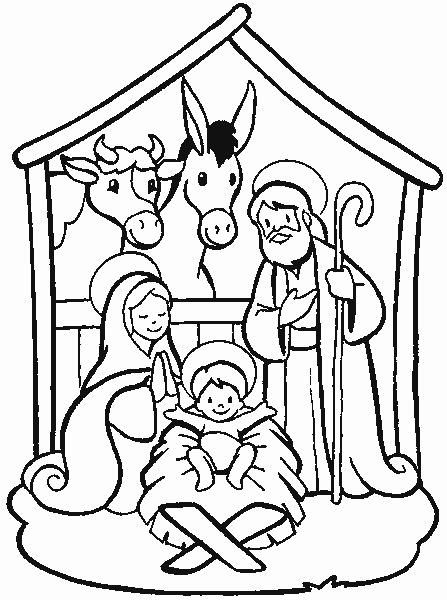 Szopka Bożonarodzeniowa kolorowanki